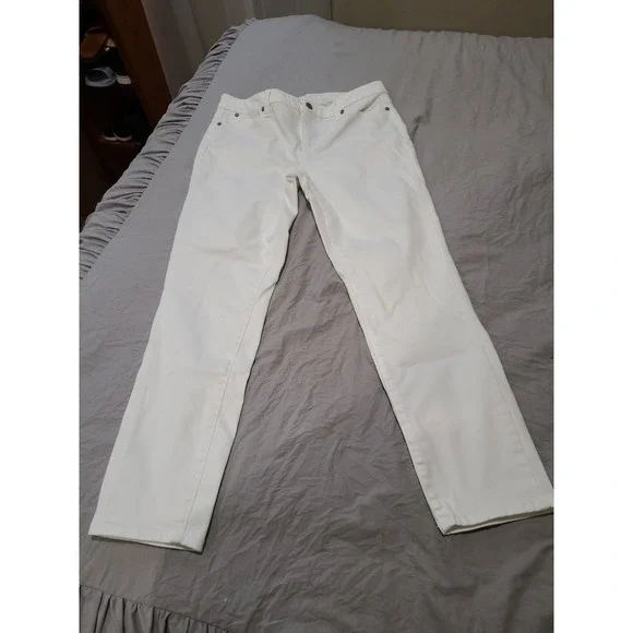 Talbots White Flawless Jeans Womens size 8 Slim Ankle classic 5 pocket coastal - Picture 1 of 10